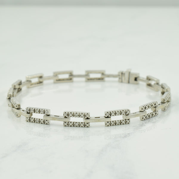 Sterling Silver Diamond Bracelet | 0.15ctw | 7.25