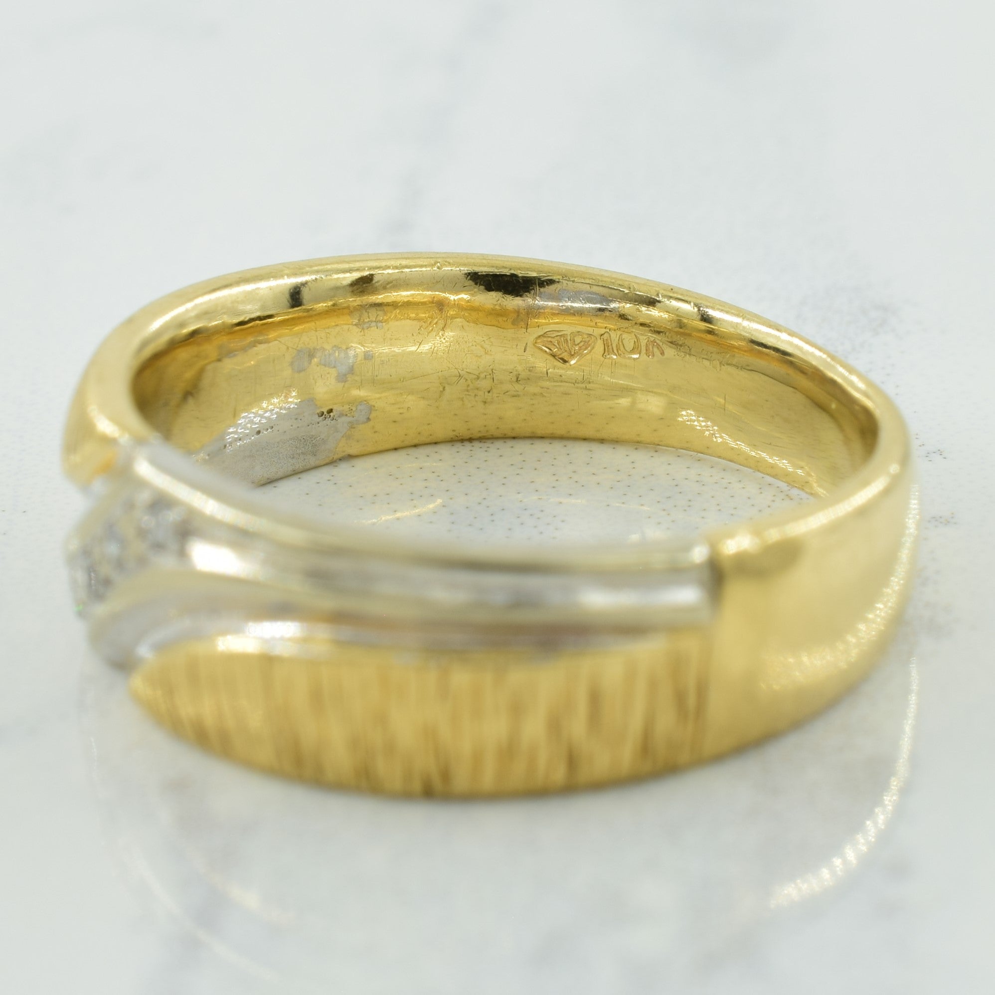 Pave Set Diamond Bypass Ring | 0.03ctw | SZ 9 |