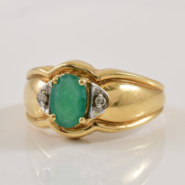 Emerald & Diamond Ring | 0.60ct, 0.02ctw | SZ 7.5 |