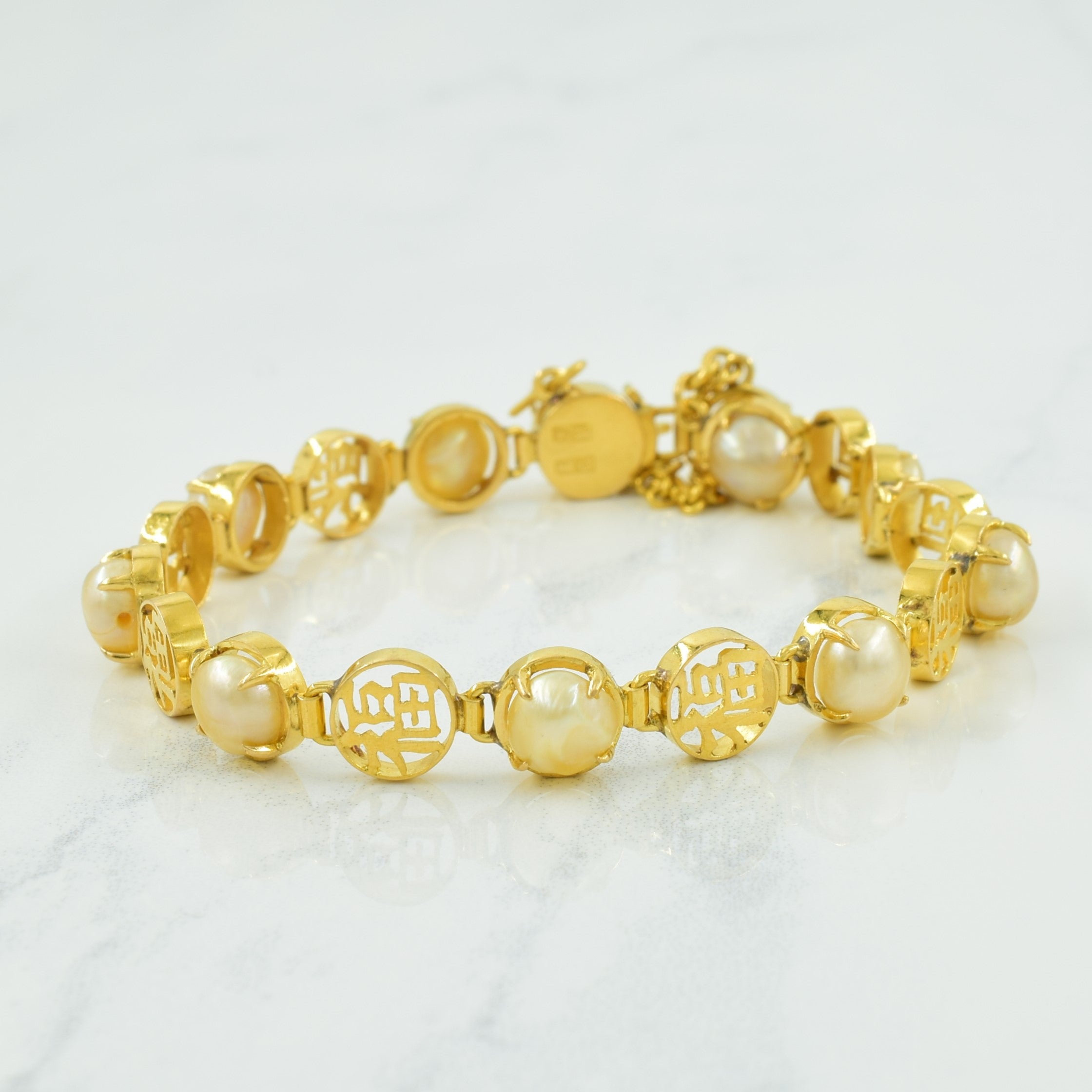 Button Pearl Bracelet | 10.00ctw | 7" |