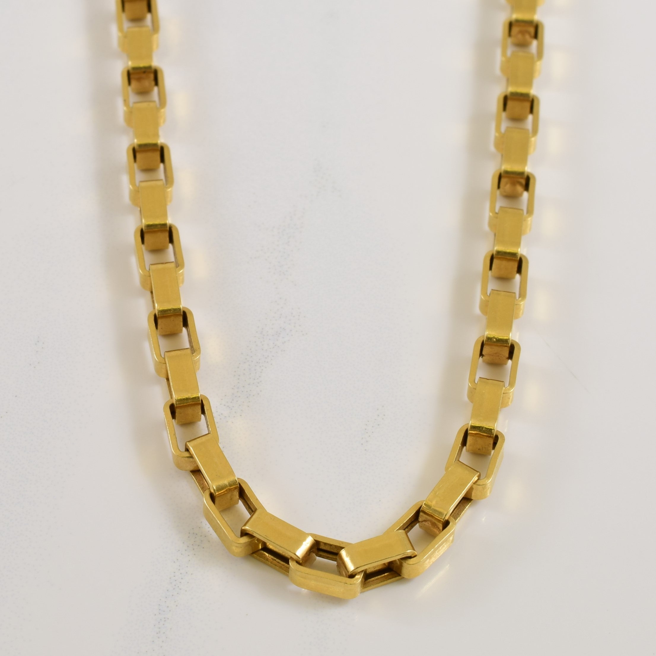 18k Yellow Gold Elongated Box Chain | 24.5" |