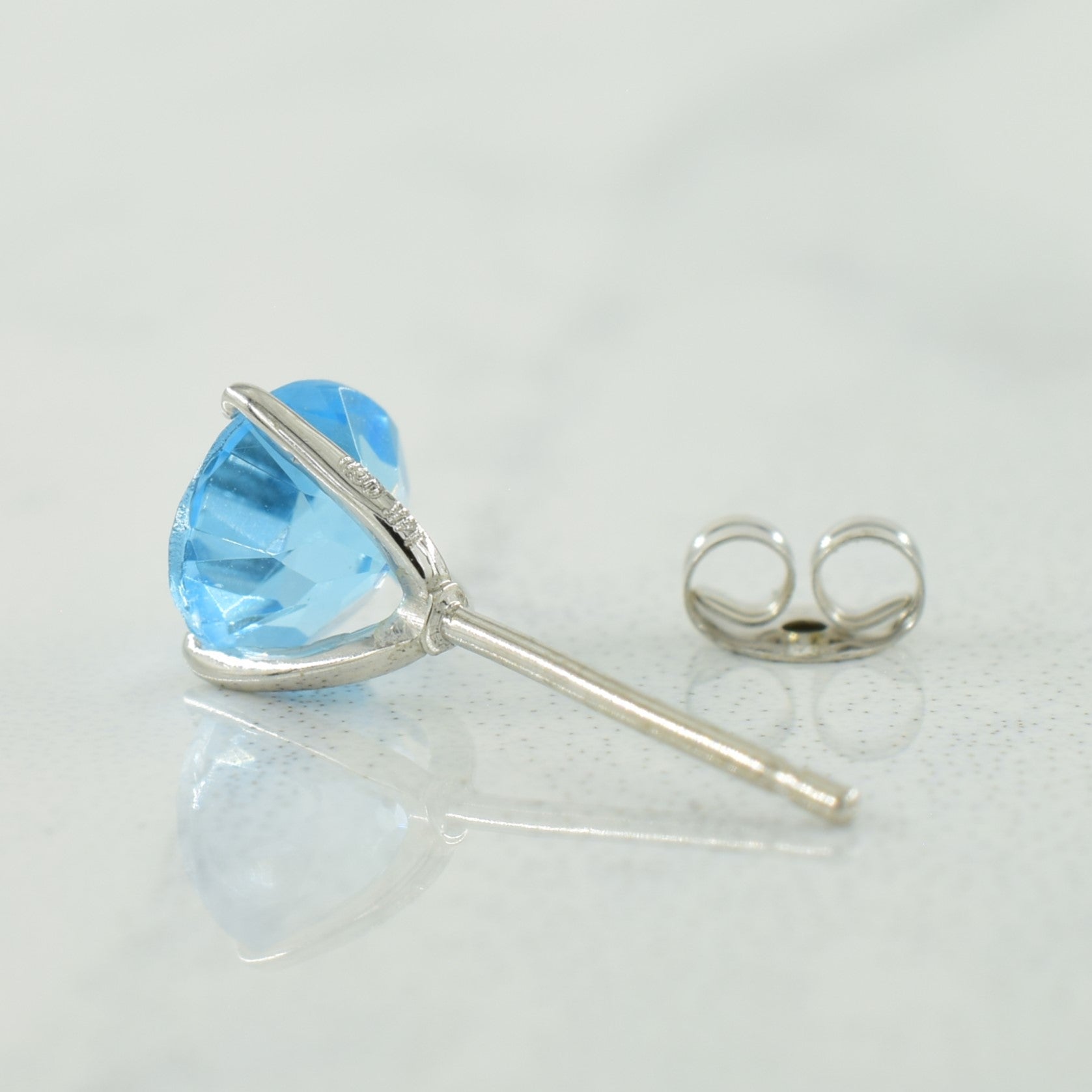 Blue Topaz Stud Earrings | 1.10ctw |