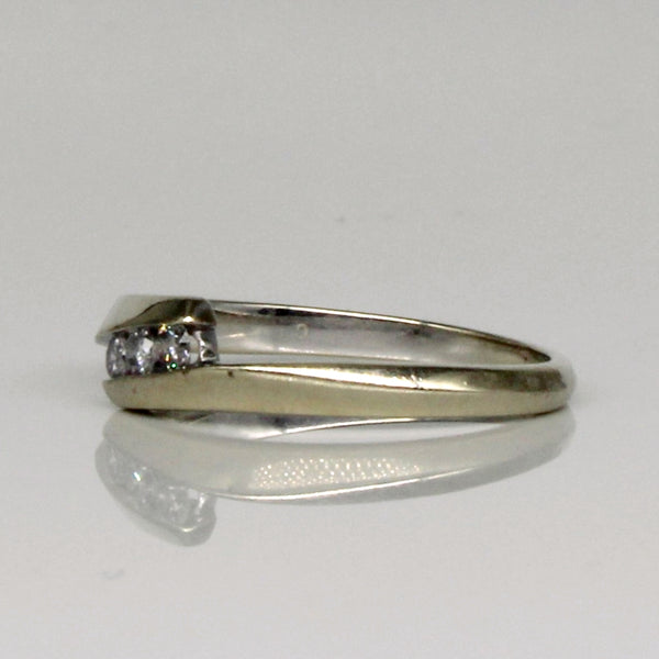 Three Stone Bypass Ring | 0.14ctw | SZ 7 |