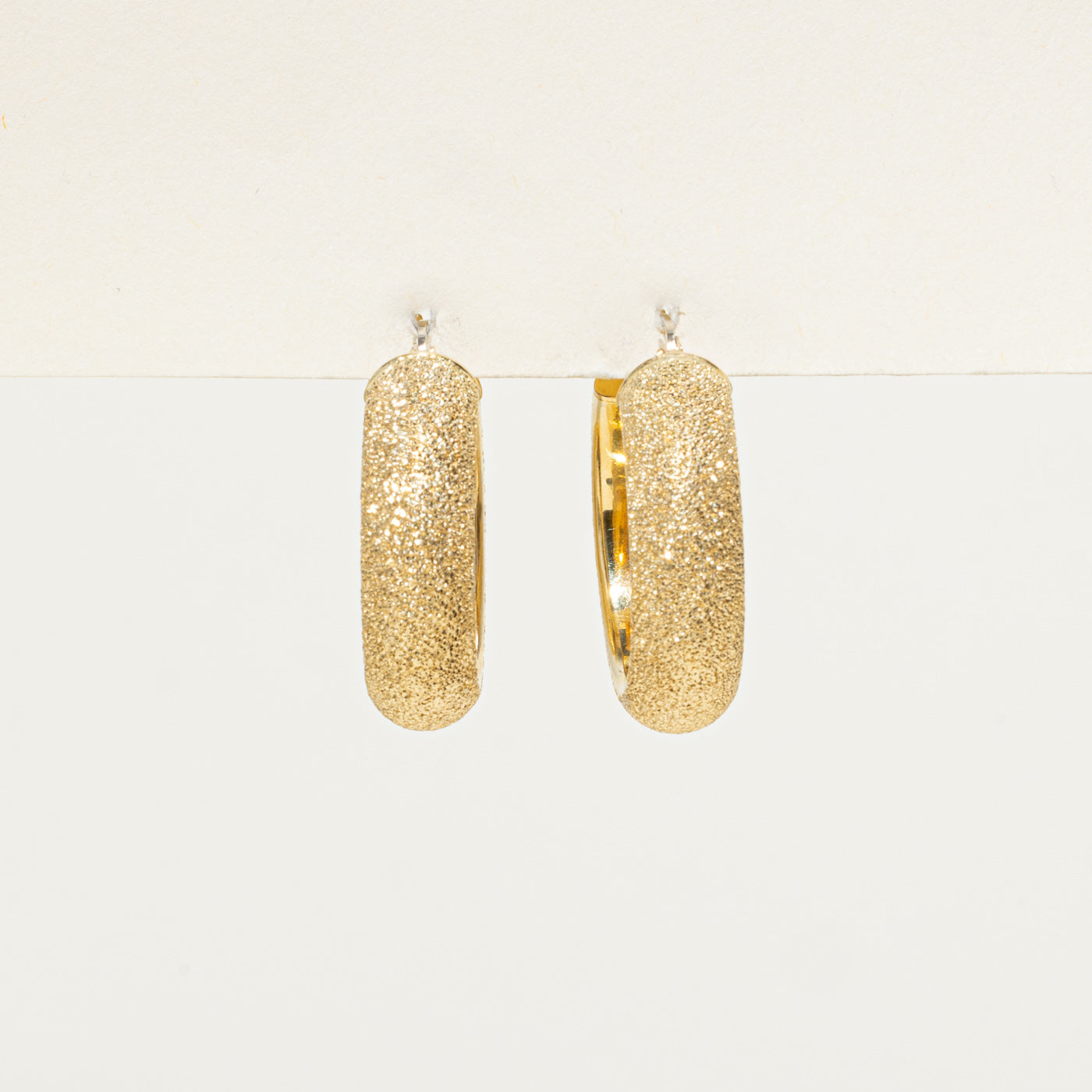'Birks' Textured Chunky Hoop Earrings