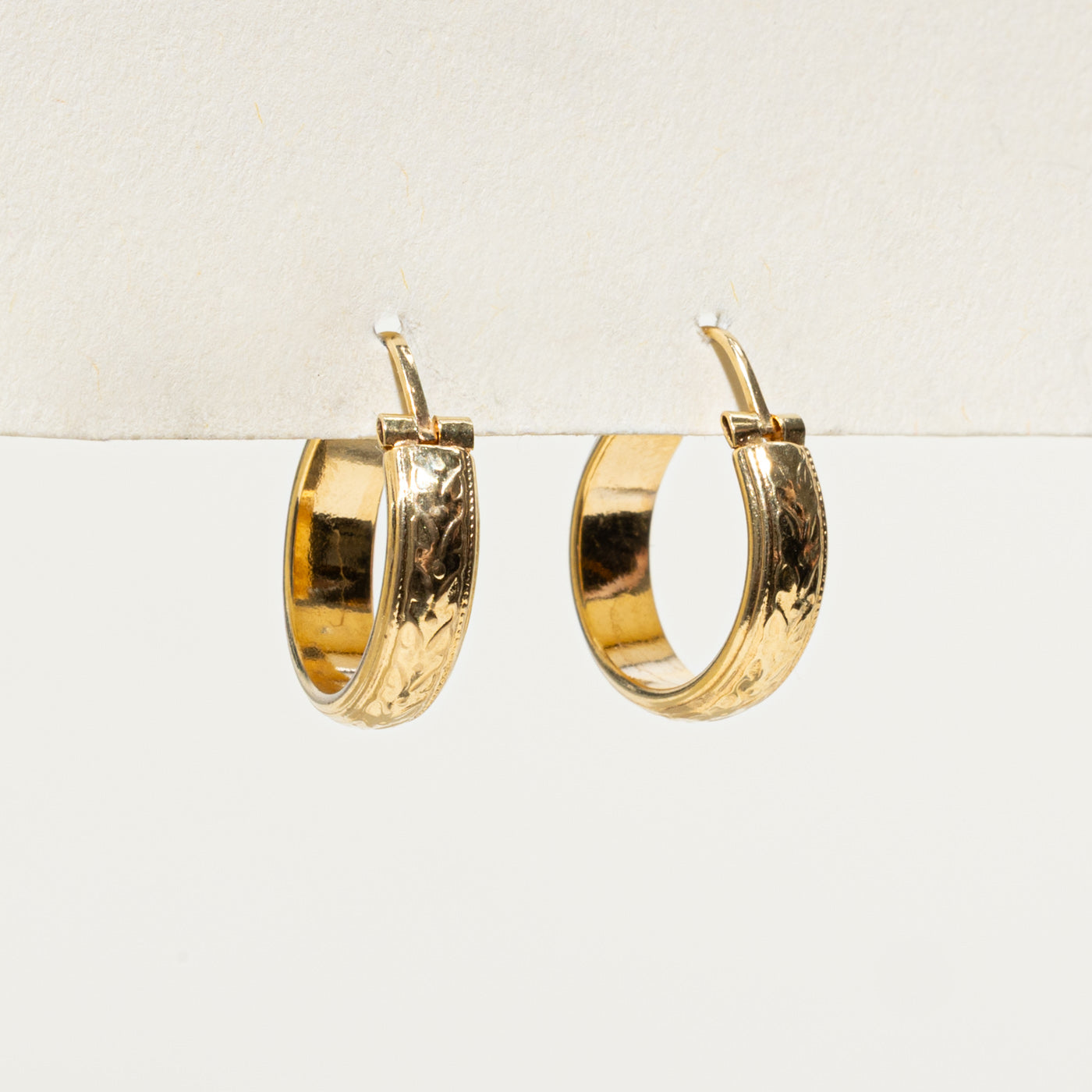 Engraved Hoop Earrings