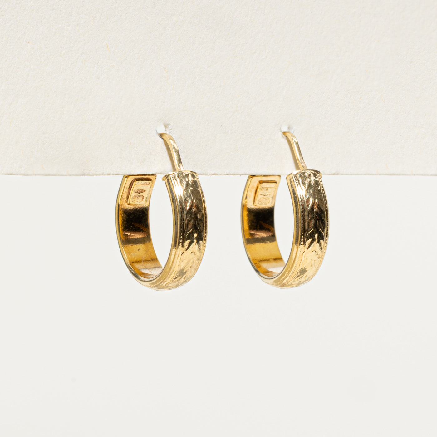 Engraved Hoop Earrings