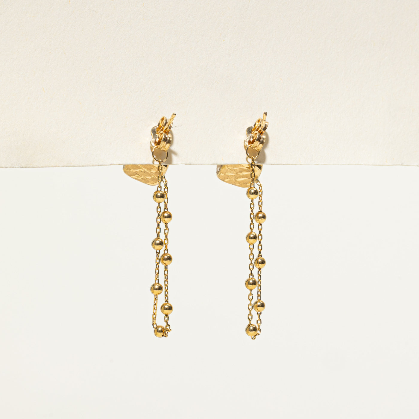 Cube Beaded Drop Earrings
