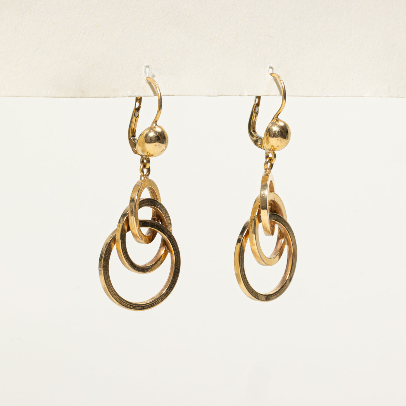 Geometric Interlocking Drop Earrings