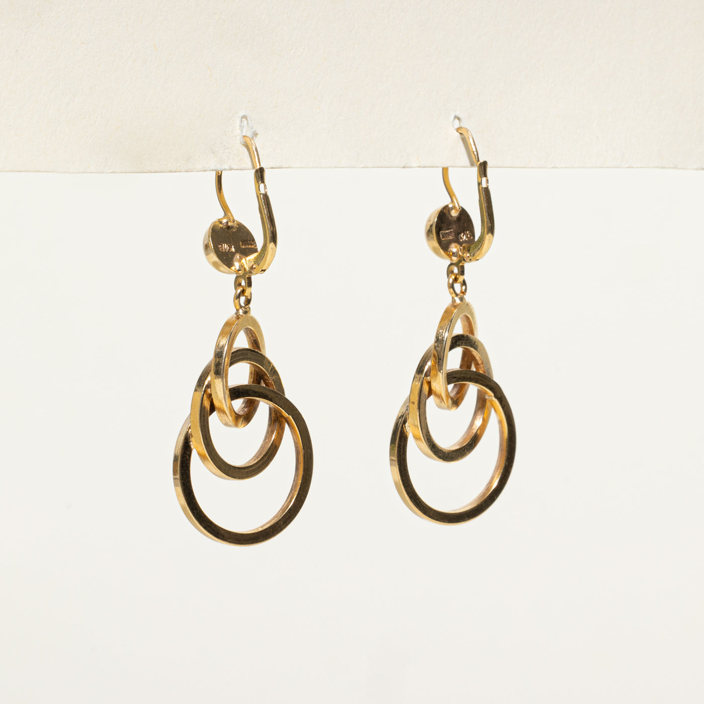 Geometric Interlocking Drop Earrings