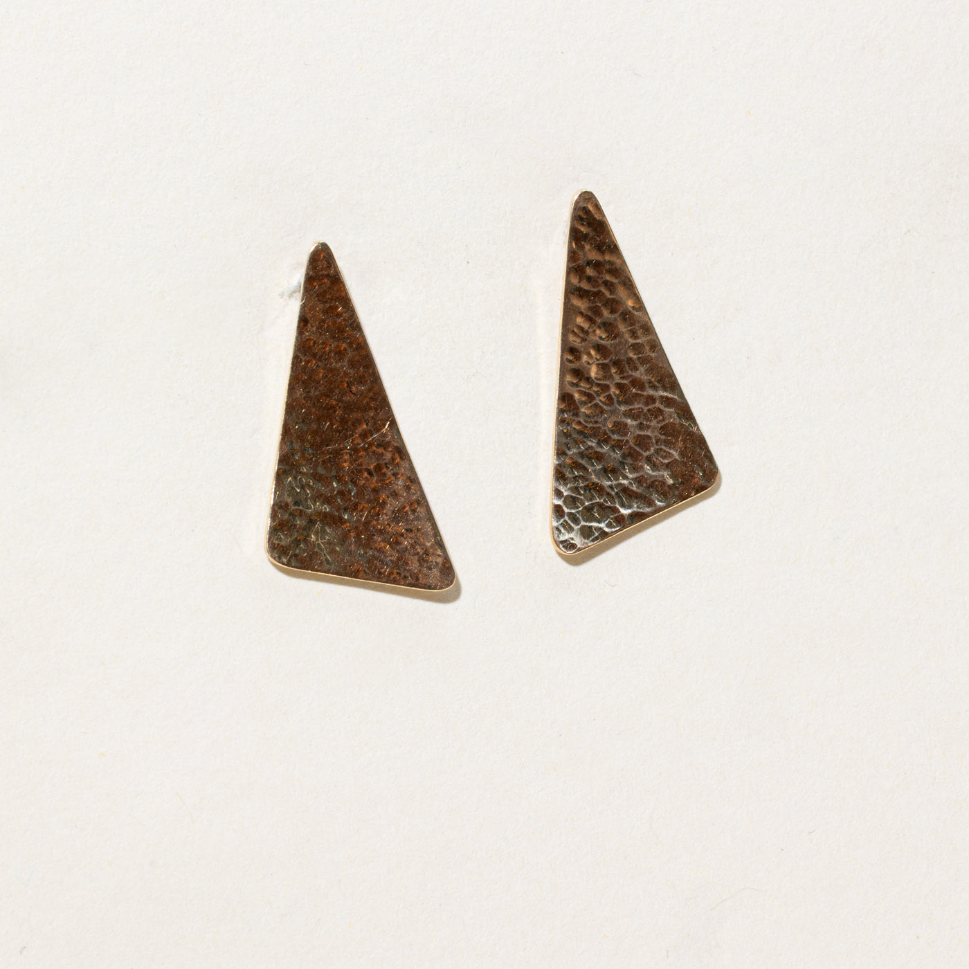 Hammered Triangle Stud Earrings