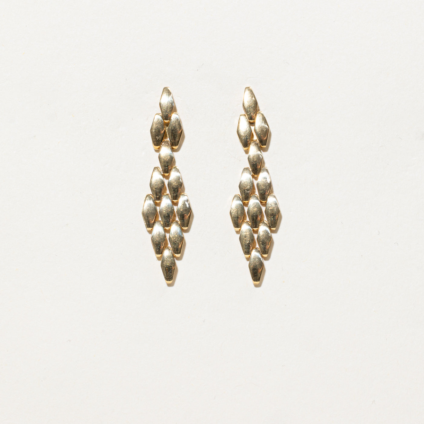 Geometric Panther Link Drop Earrings