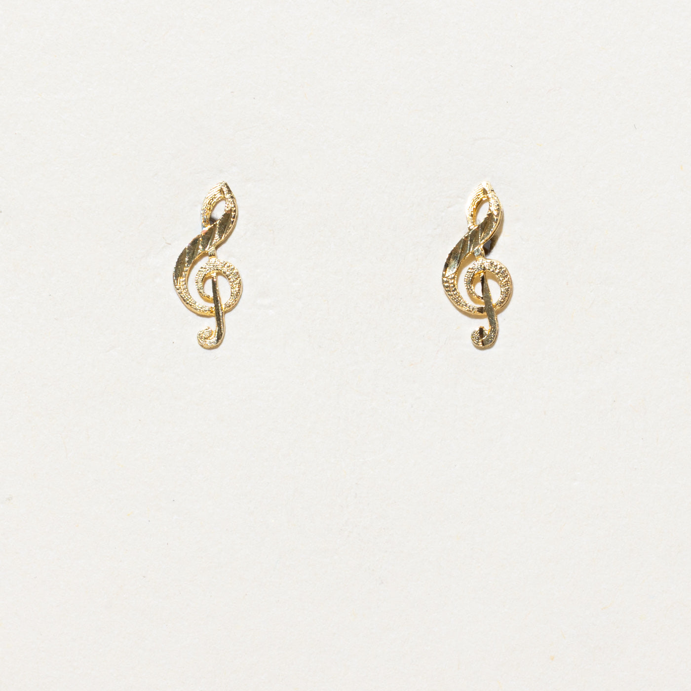Treble Clef Stud Earrings