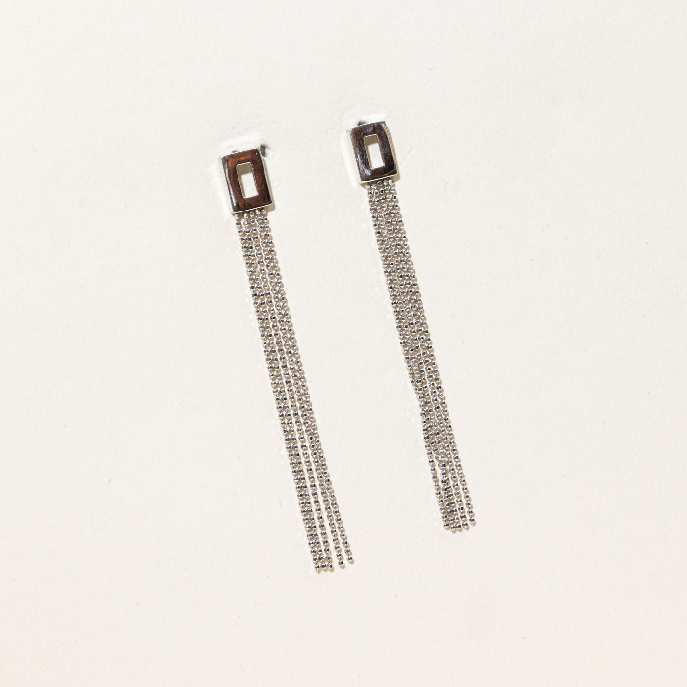 Geometric Tassle Drop Earrings