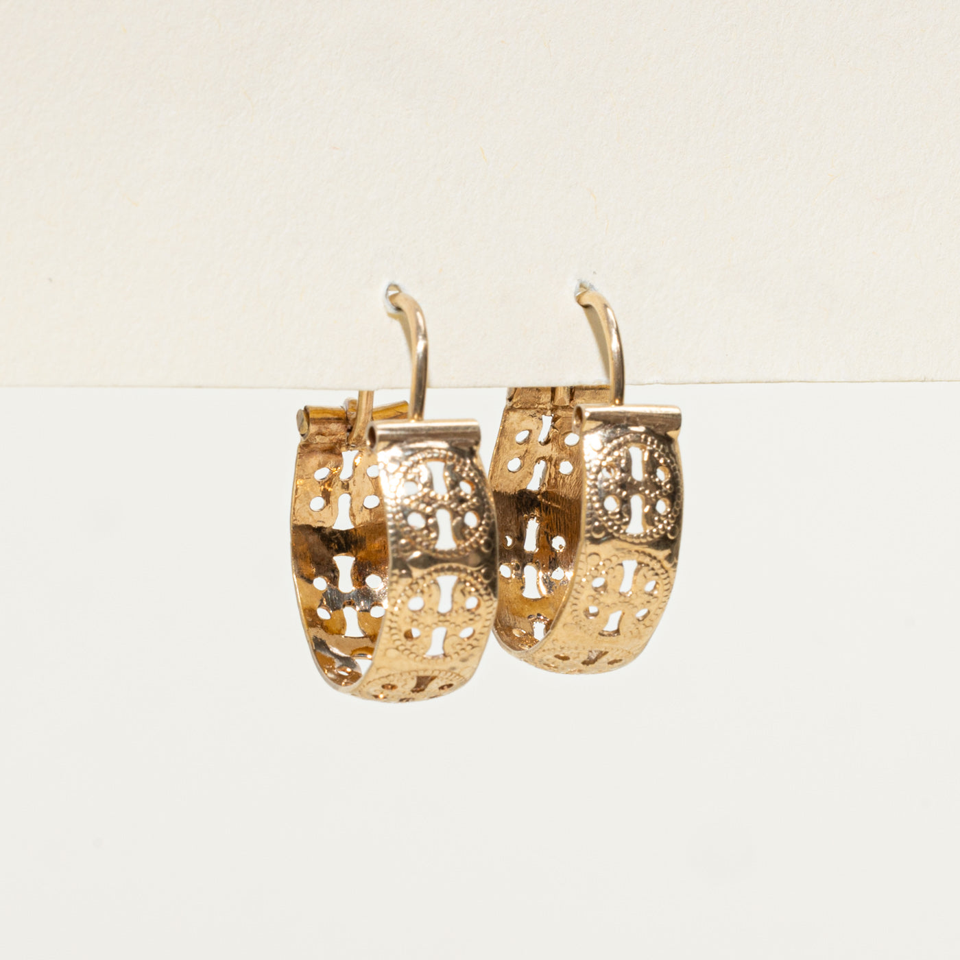 Textured Openwork Hoop Earrings