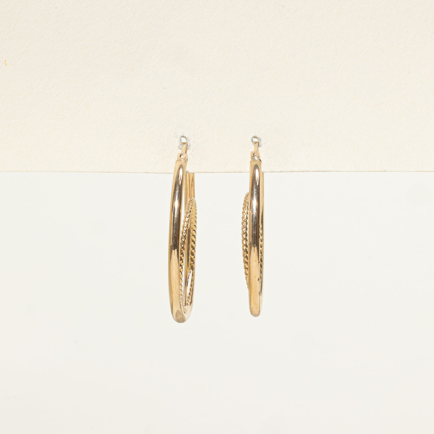 Layered Heart Hoop Earrings