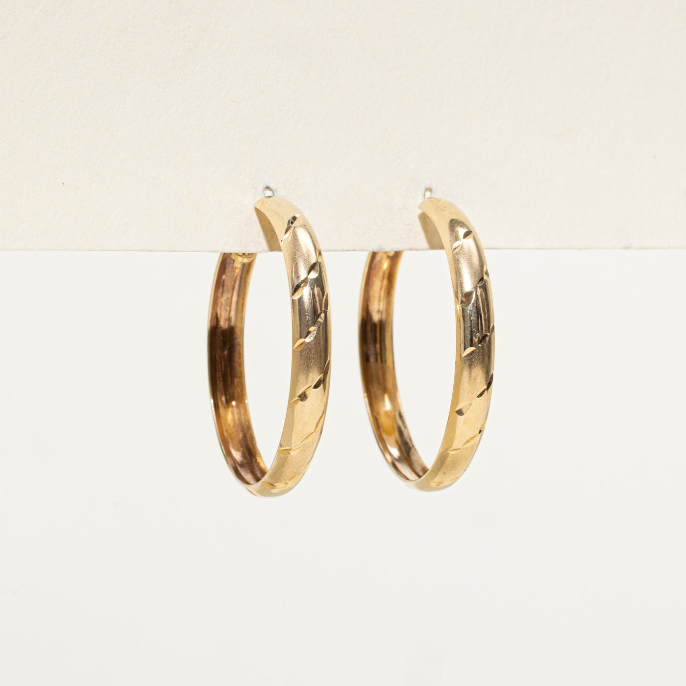 Grooved Hoop Earrings