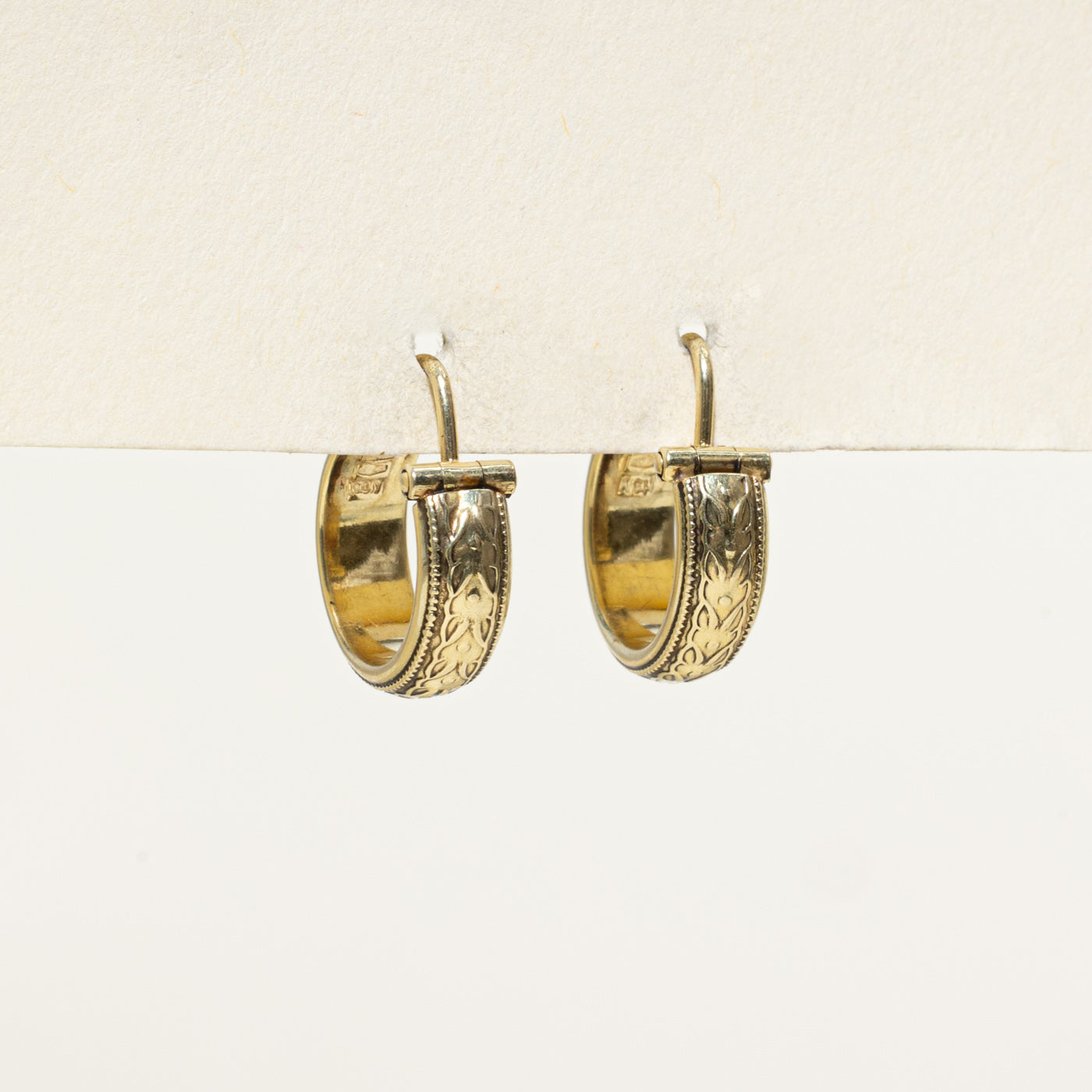 Floral Textured Hoop Earrings