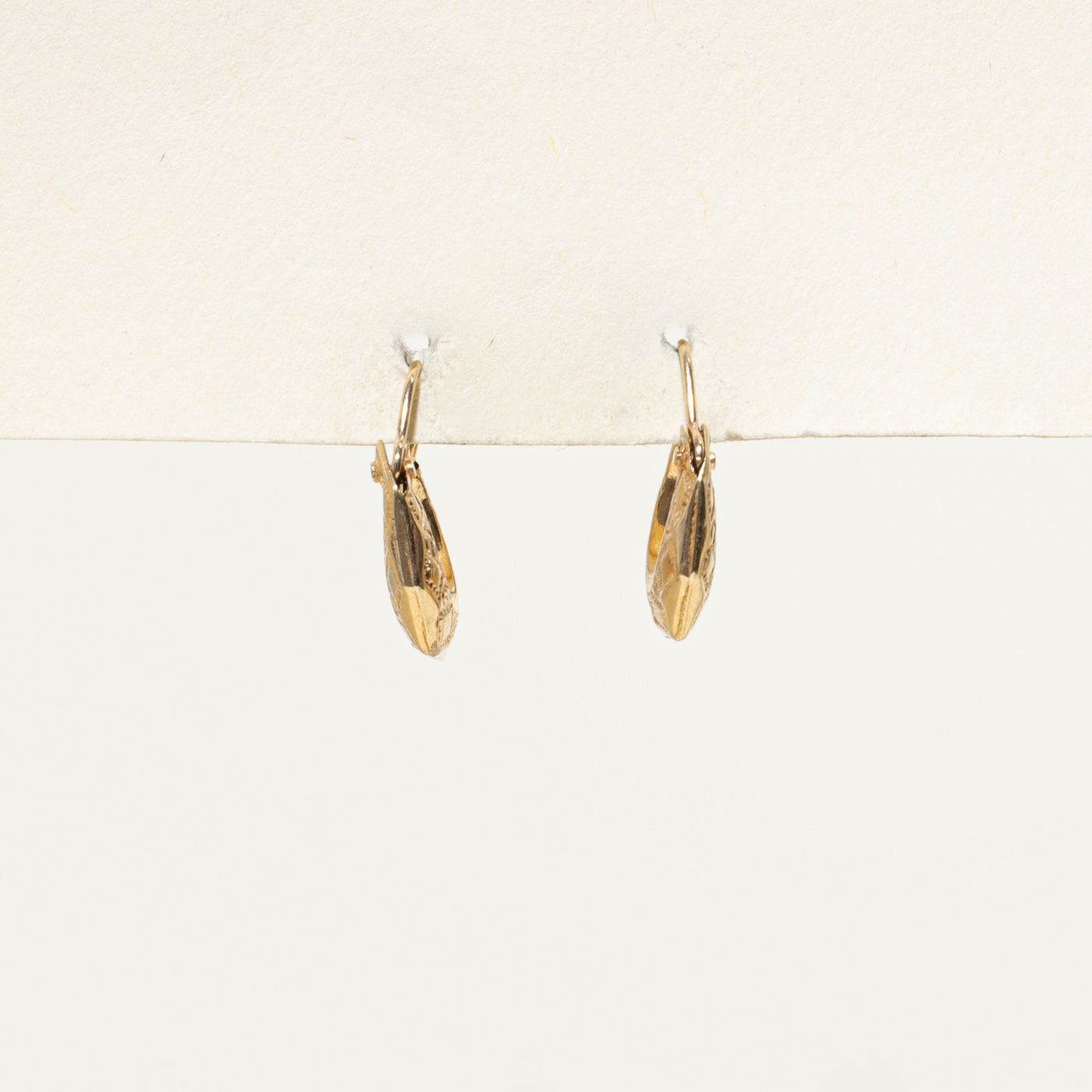 Engraved Geometric Huggie Earrings