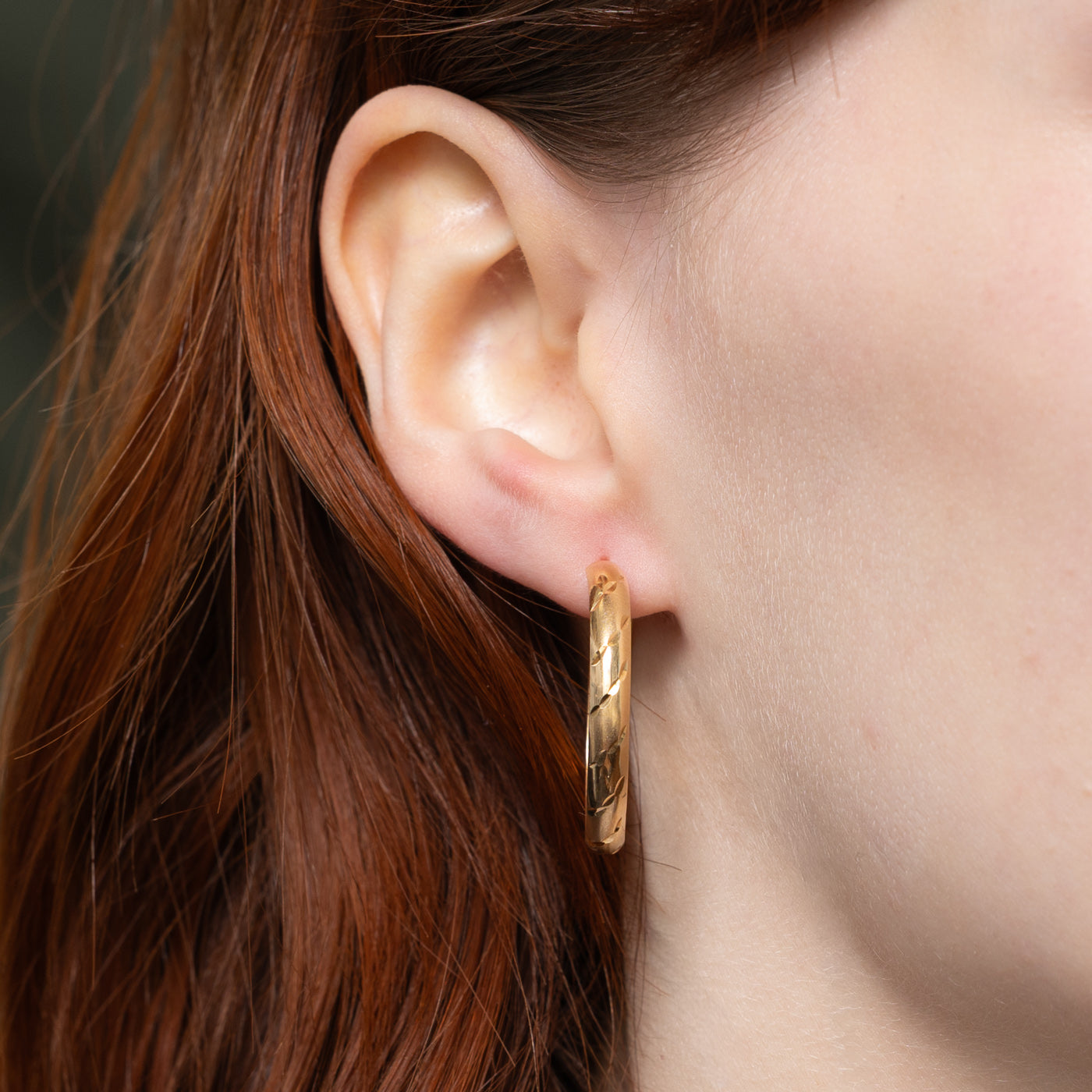 Grooved Hoop Earrings