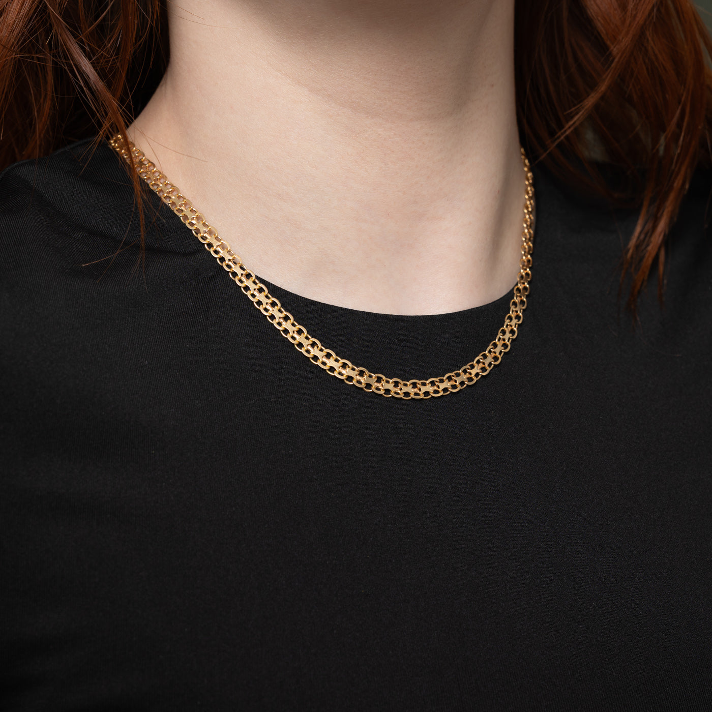 14k Yellow Gold Bismarck Chain | 17"