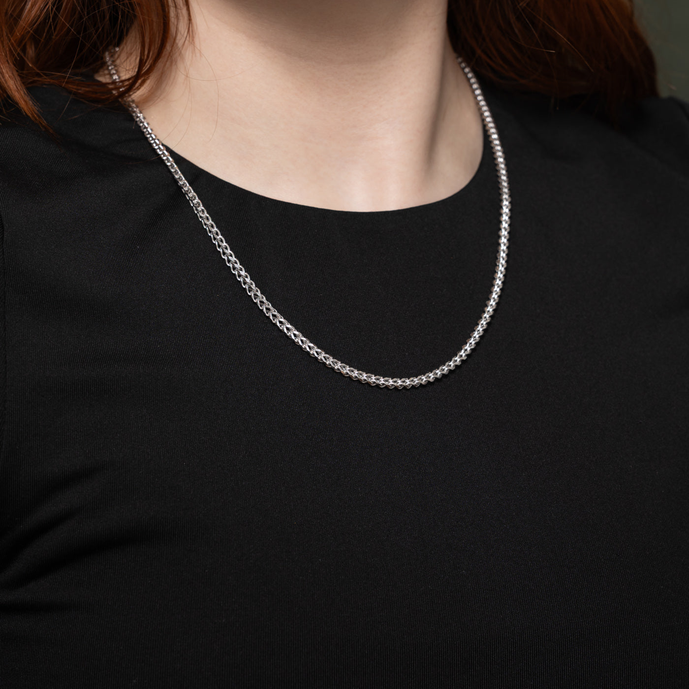 14k White Gold Wheat Chain | 19"