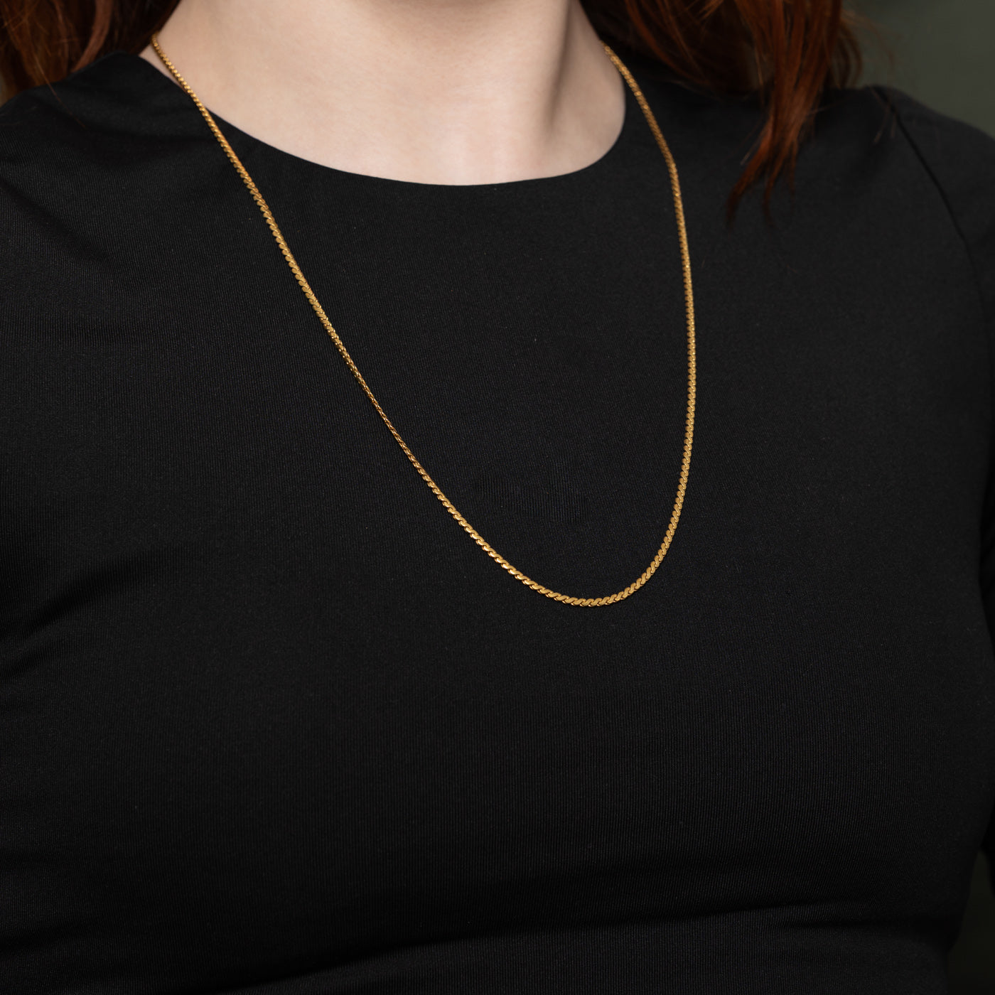 Chaîne à maillons en S en or jaune 18 carats | 61 cm