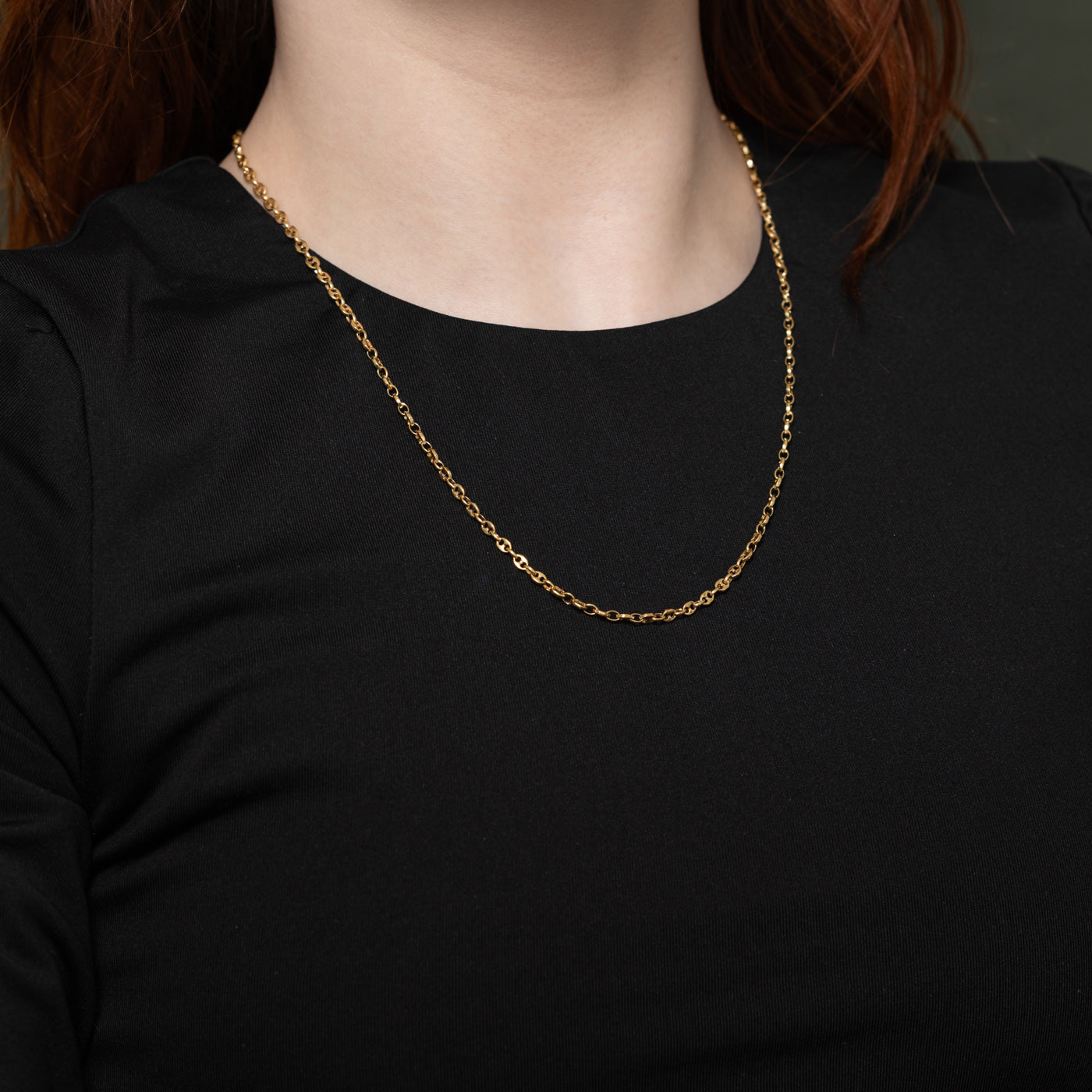 Chaîne à maillons câble en or jaune 18 carats | 53 cm