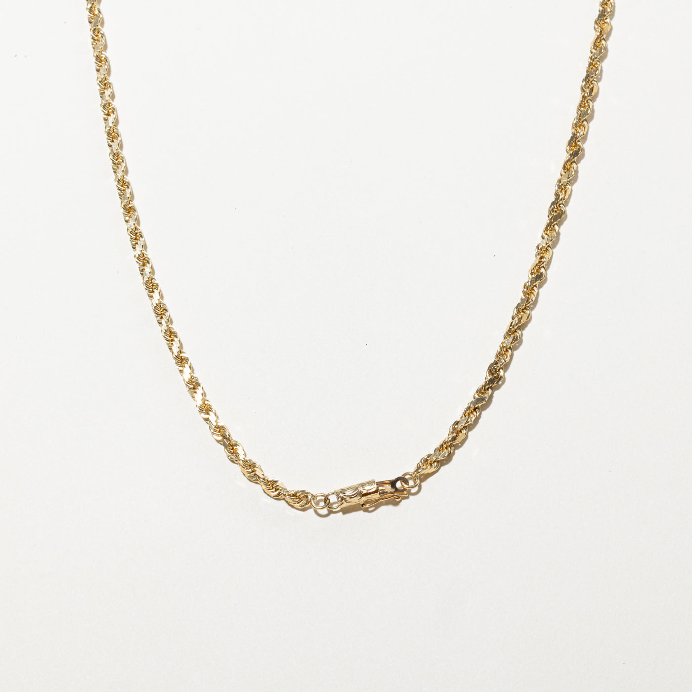 Chaîne corde en or jaune 14 carats | 51 cm