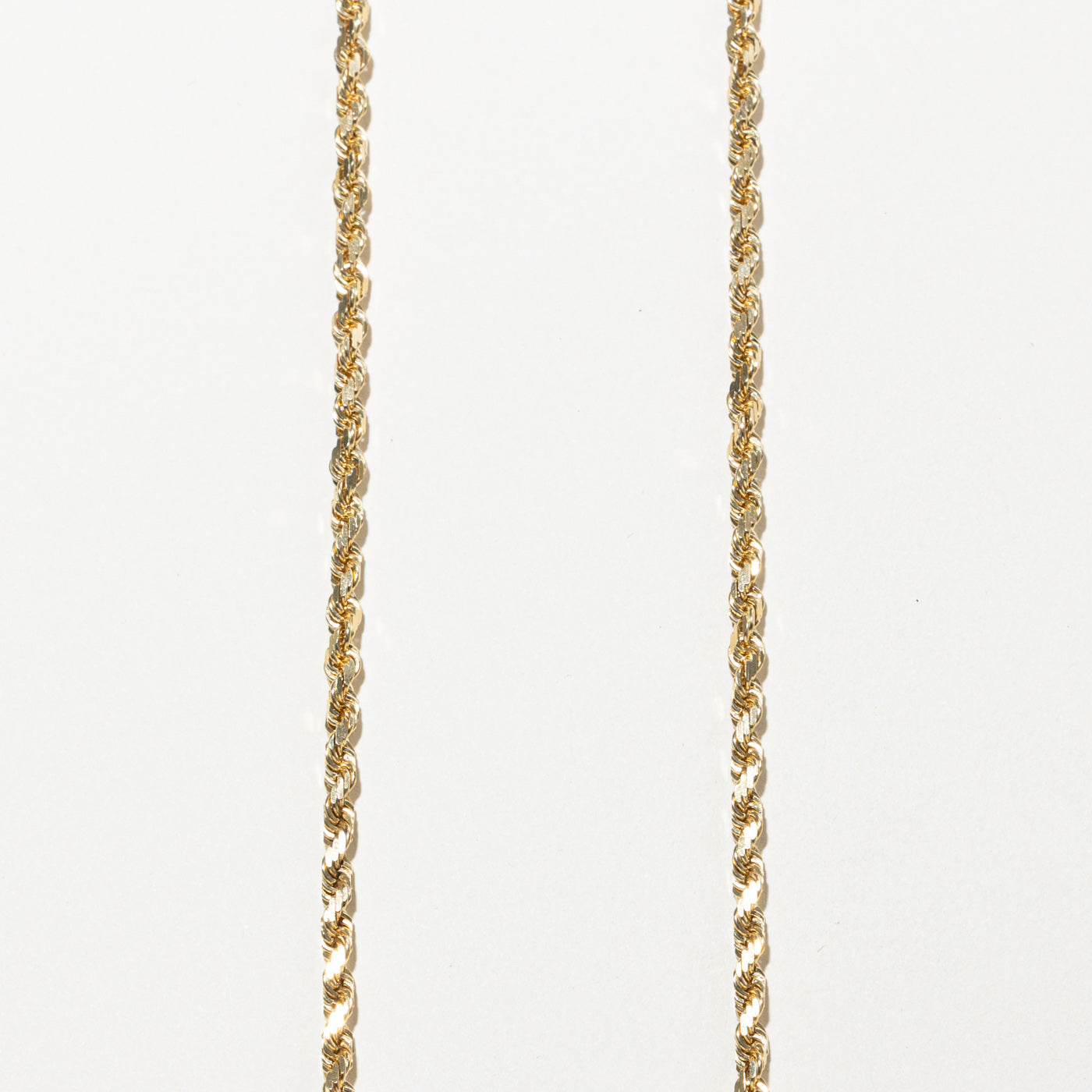 Chaîne corde en or jaune 14 carats | 51 cm