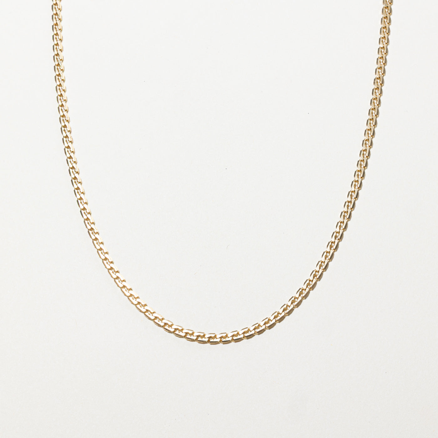 14k Yellow Gold Modified C Link Chain | 21"