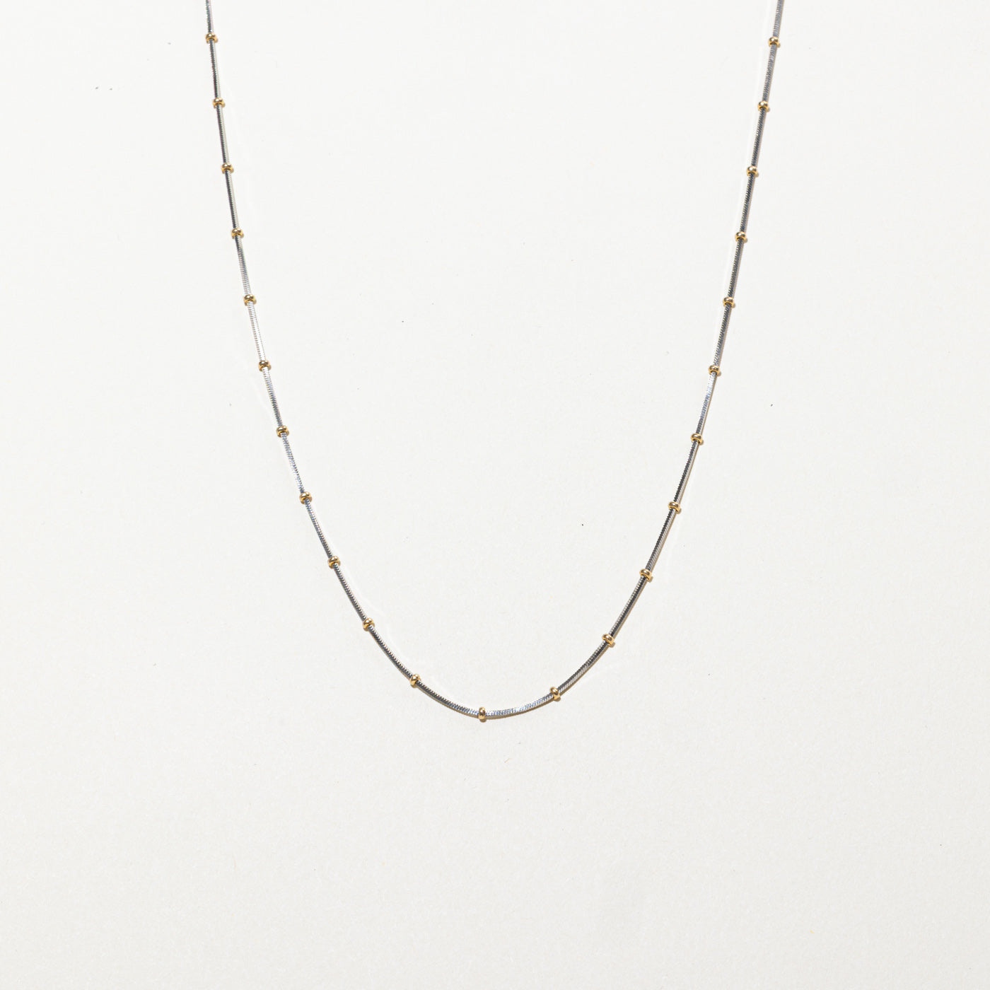 14k Two Tone Gold Satellite Chain | 16"