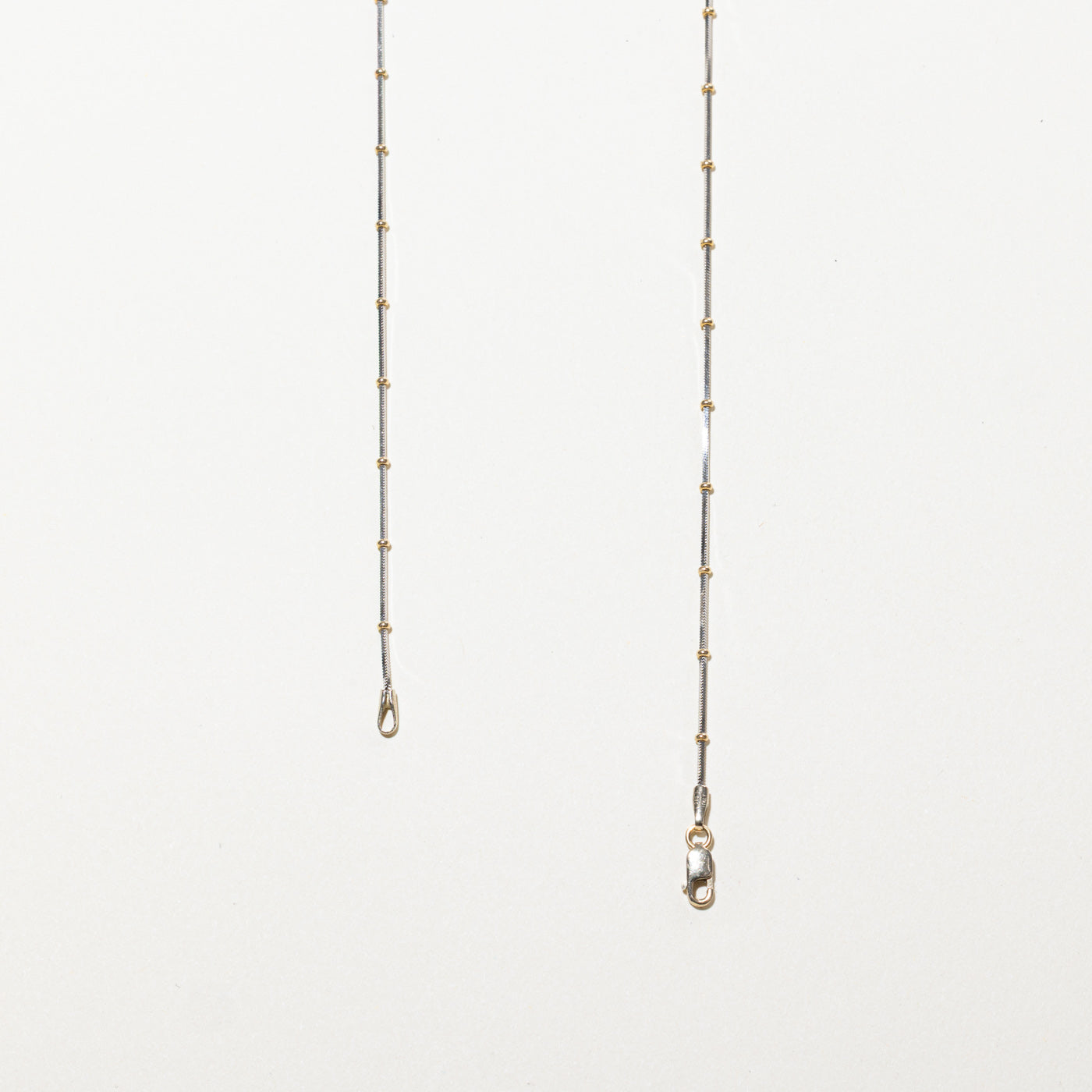 14k Two Tone Gold Satellite Chain | 16"