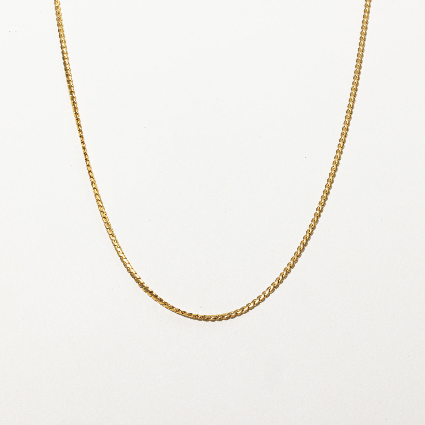 Chaîne à maillons en S en or jaune 18 carats | 61 cm