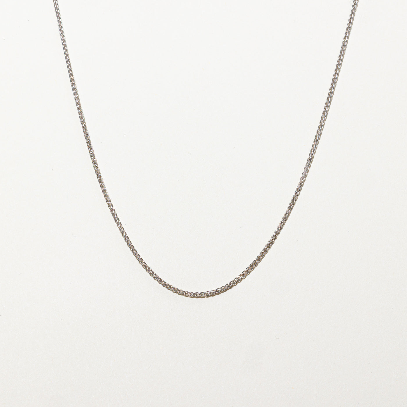 Chaîne gourmette en or blanc 18 carats | 45,7 cm