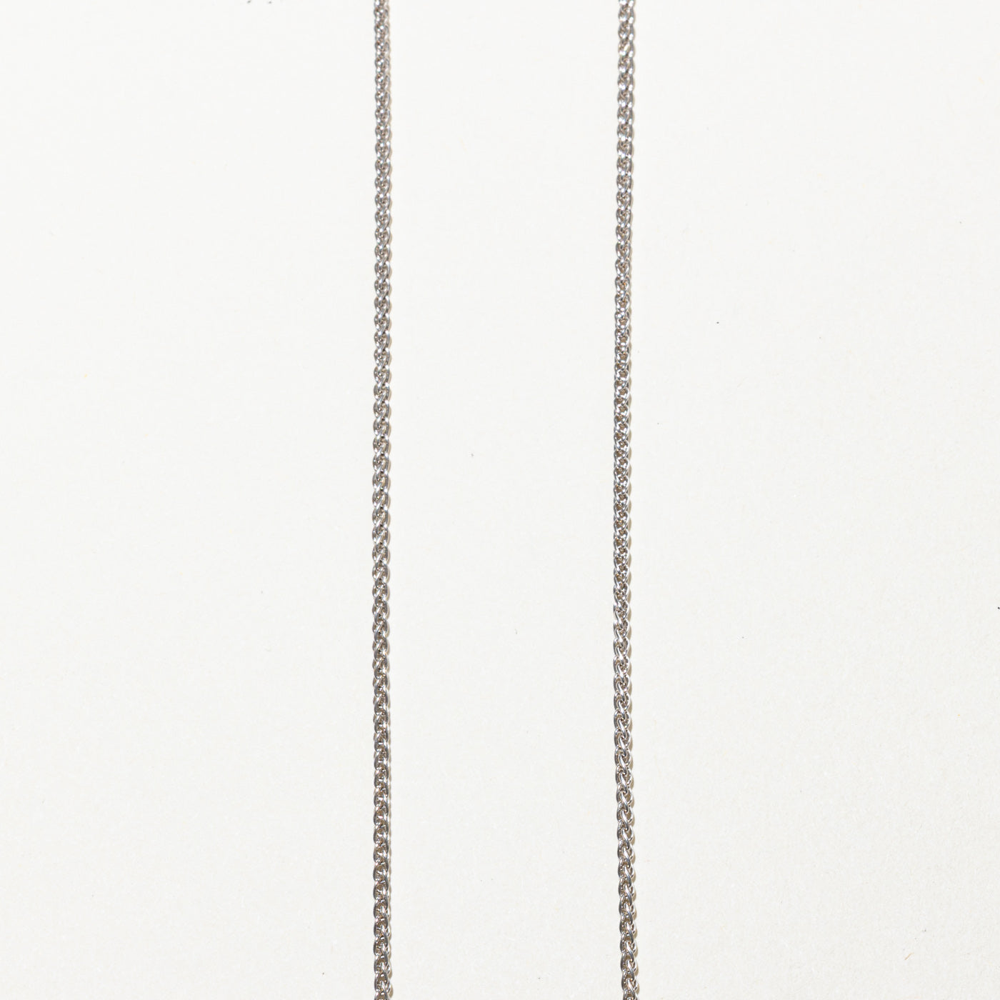 18k White Gold Curb Link Chain | 18"