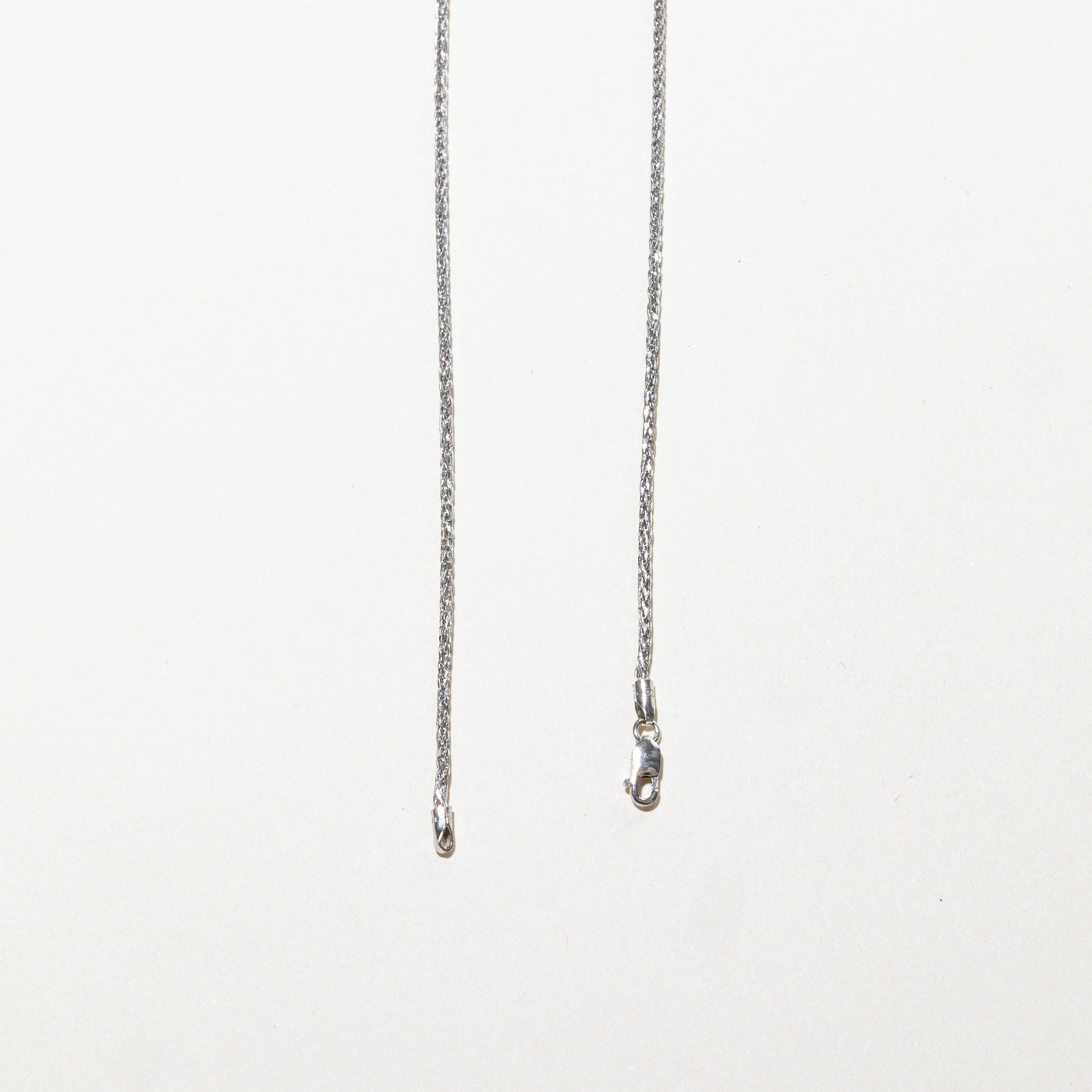 18k White Gold Cable Franco Chain | 18"