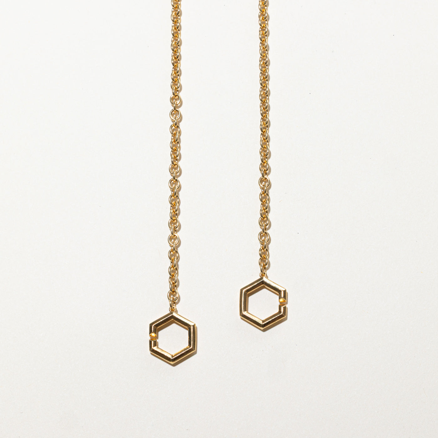 Collier pendentif à maillons hexagonaux en or 18 carats | 51 cm