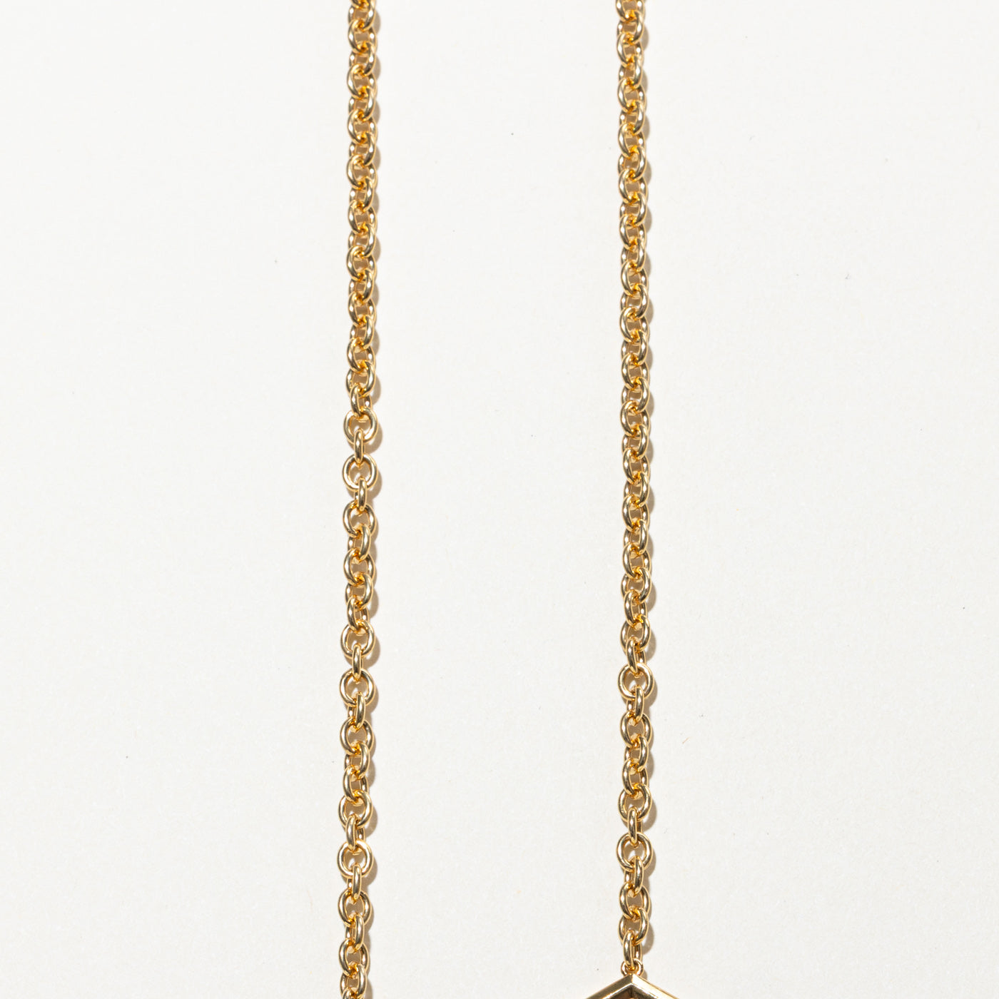 Collier pendentif à maillons hexagonaux en or 18 carats | 51 cm