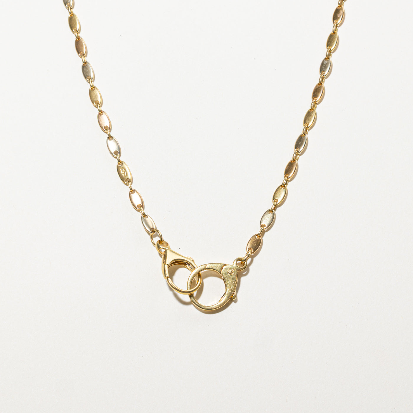 Chaîne à maillons plats ovales en or jaune 18 carats | 66 cm