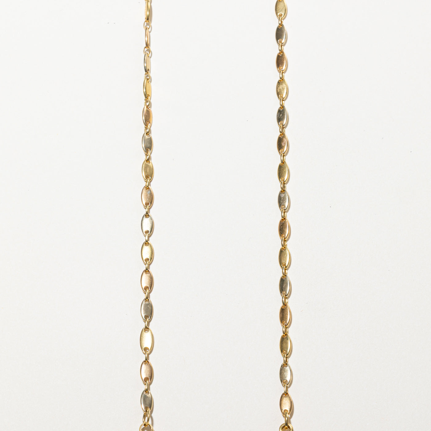 Chaîne à maillons plats ovales en or jaune 18 carats | 66 cm