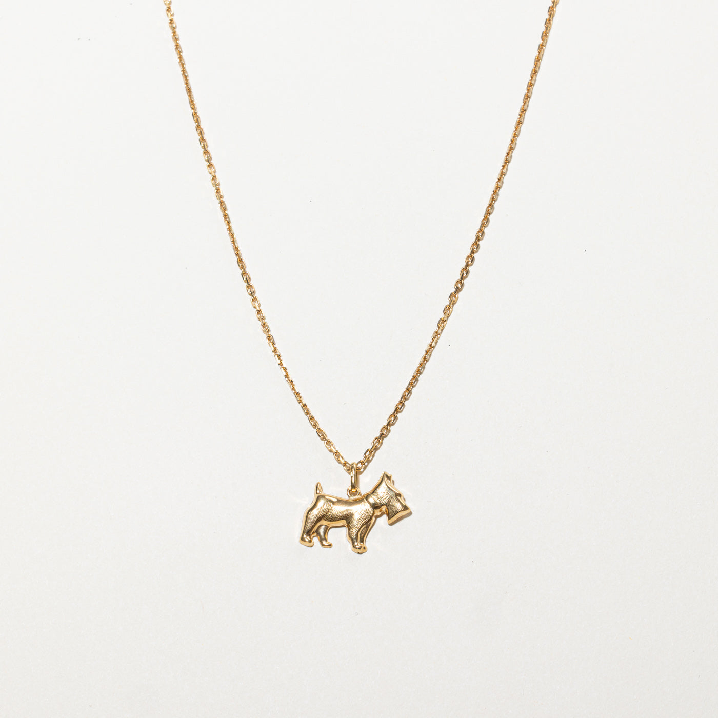 Collier pendentif Terrier en or jaune 18 carats | 40,6 cm