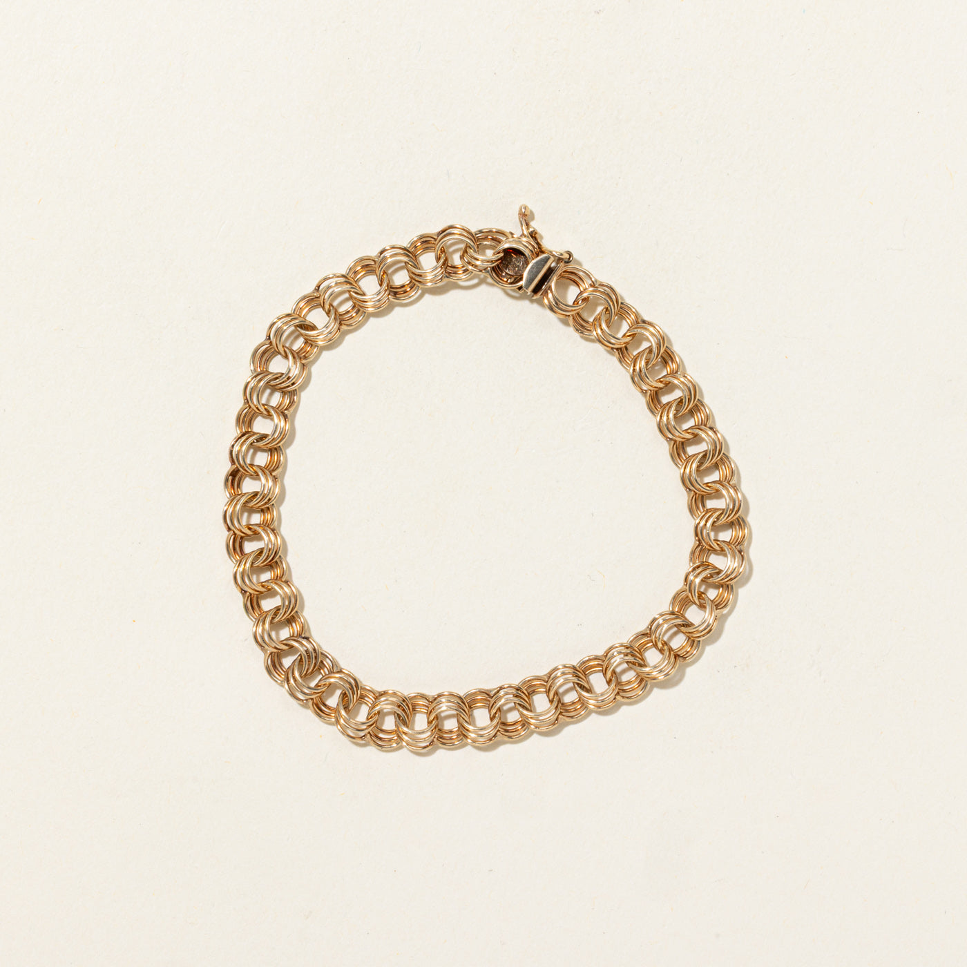 Bracelet à maillons gourmette multiples 10 carats | 19 cm