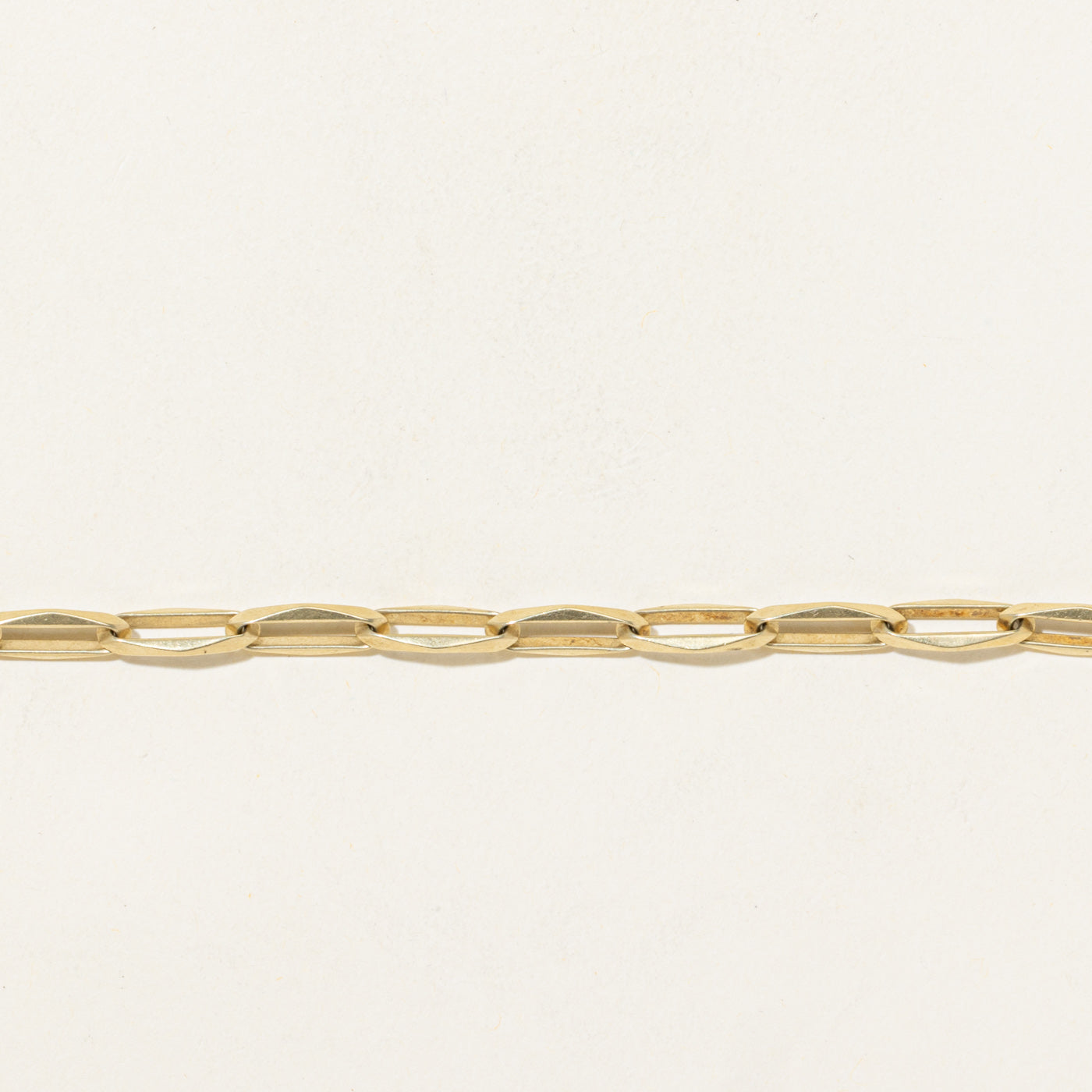 14k Paperclip Chain Bracelet | 8"