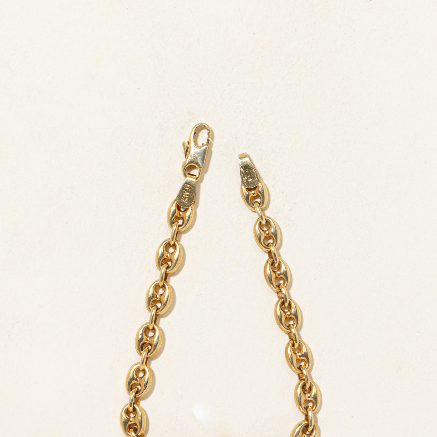 Bracelet italien à maillons ancre en or 14 carats | 14 cm