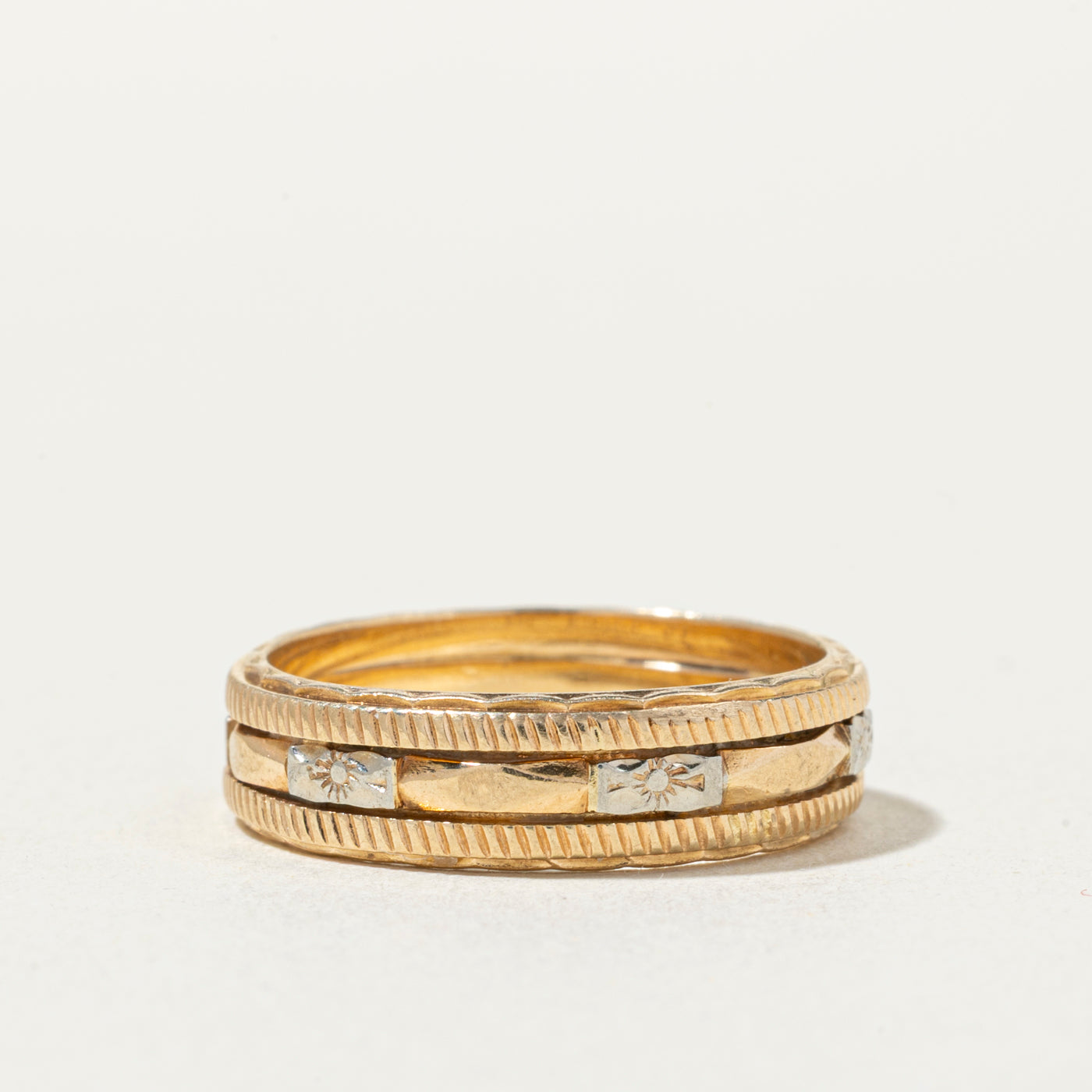 Vintage Canadian 14k Engraved Band | 5mm | SZ 6.25