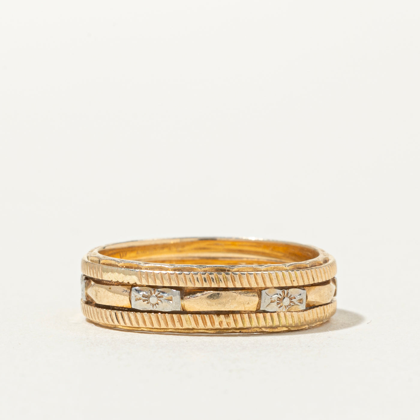 Vintage Canadian 14k Engraved Band | 5mm | SZ 6.25