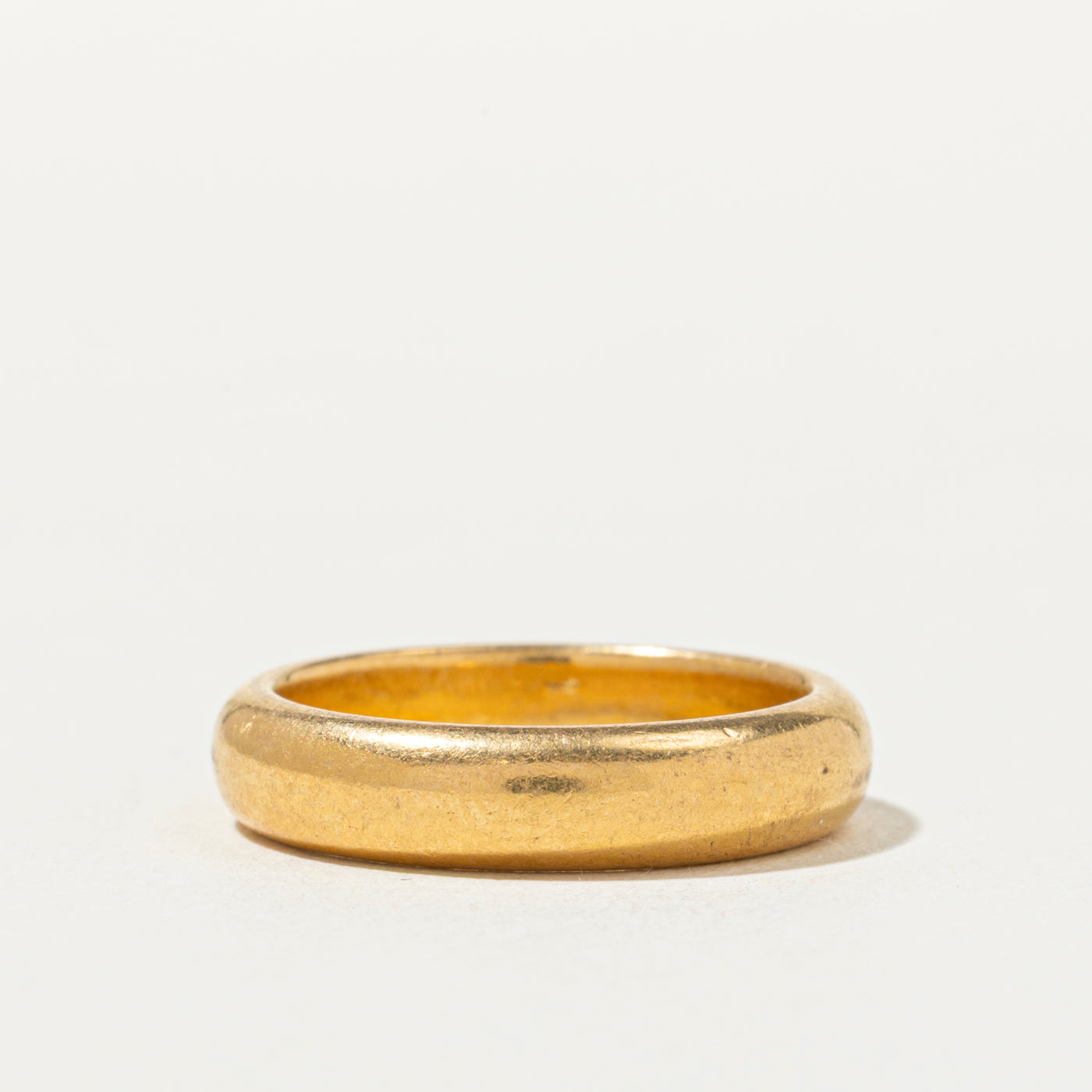 22k Yellow Gold Plain Band | 4mm | SZ 5.5