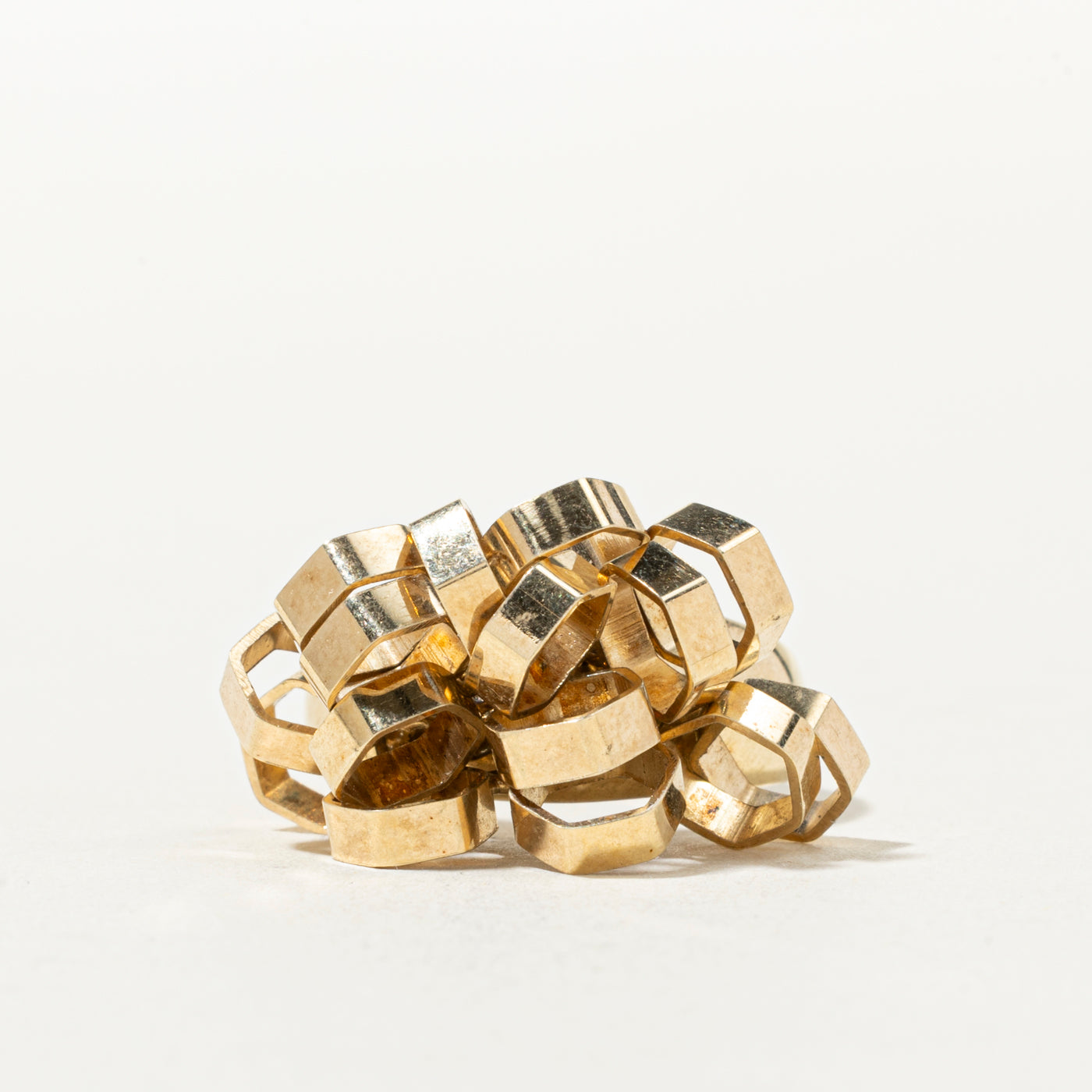 14k Geometric Cocktail Ring | SZ 7