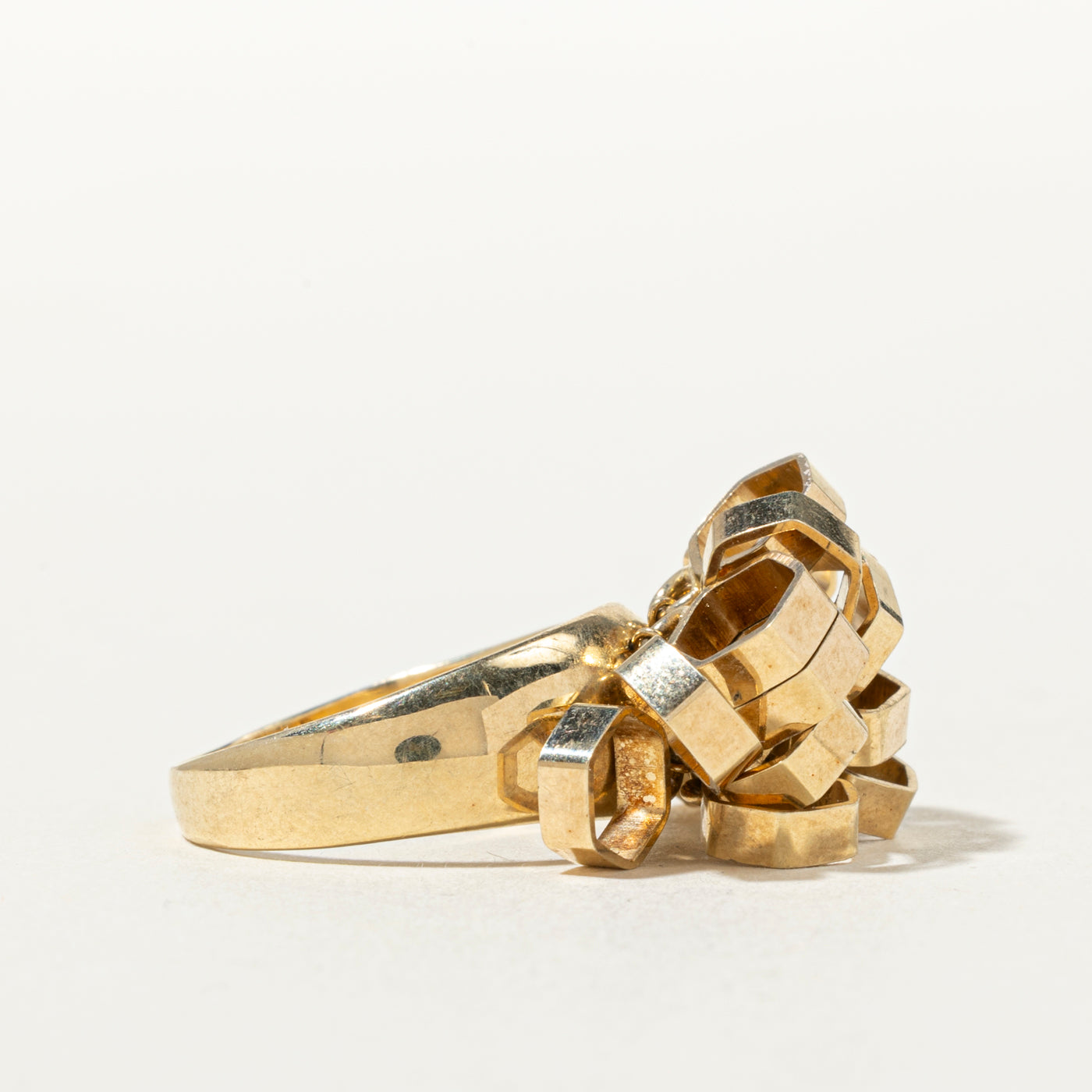 14k Geometric Cocktail Ring | SZ 7