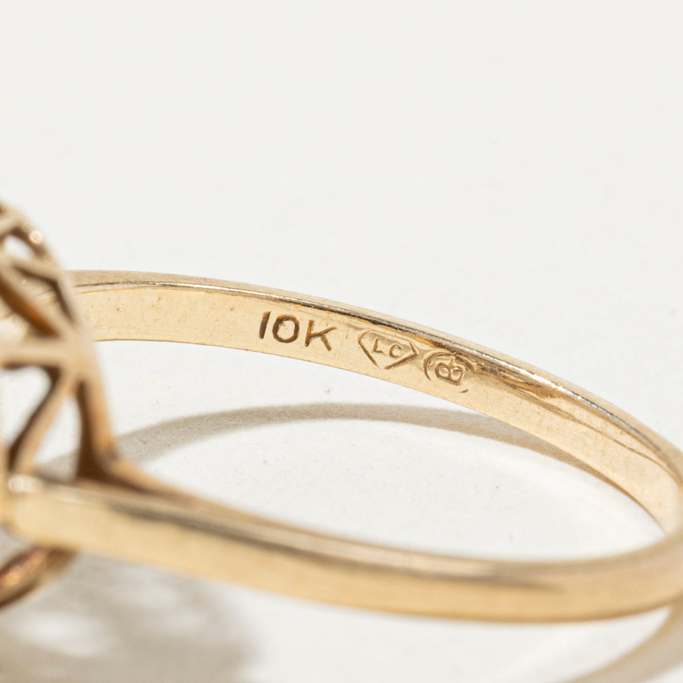 Vintage Canadian 10k Cancer Zodiac Openwork Ring | SZ 6